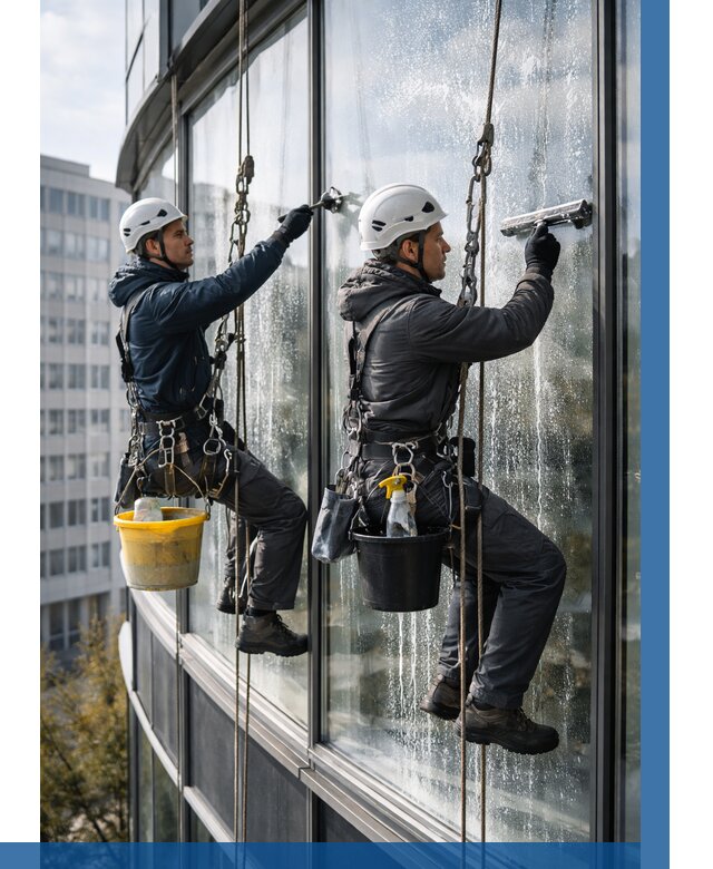 Мойка панорамных окон в Выксе от 363 р. заказать у ВЫСОТНИК-Вкс
