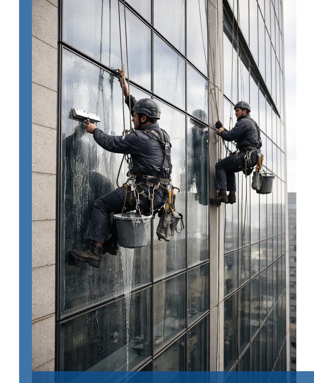 Профессиональная мойка стеклянных фасадов зданий в Выксе