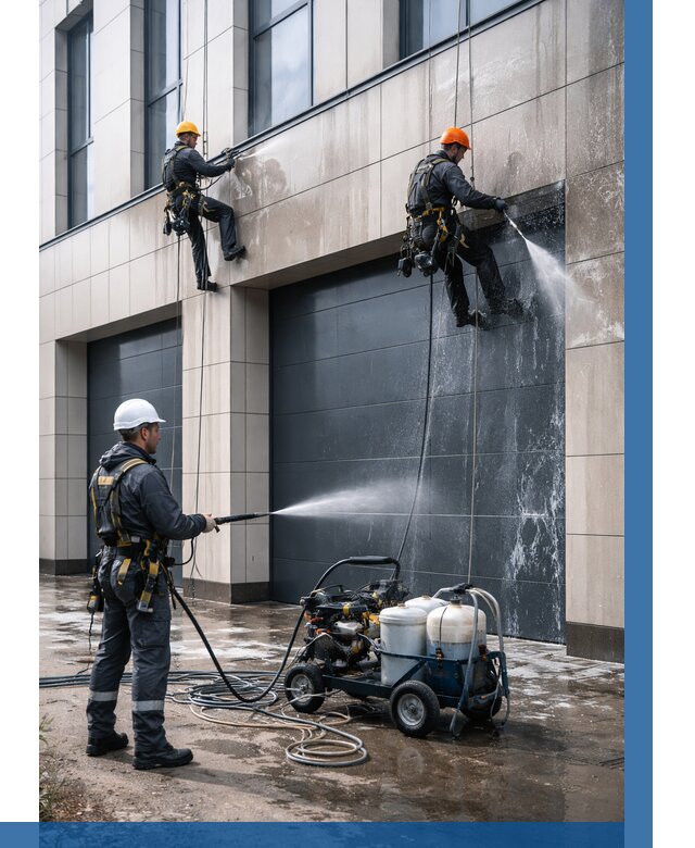 Послестроительная мойка фасада в Выксе от 311 р. | ВЫСОТНИК-Вкс