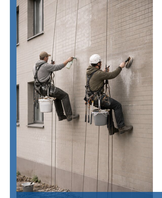 Удаление высолов с фасада зданий в Выксе без повреждений и следов