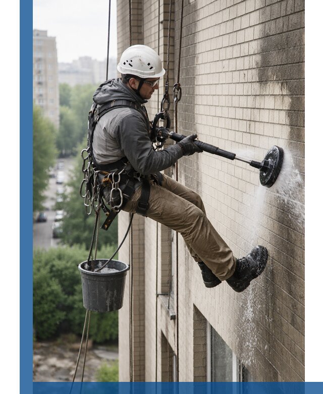 Очистка фасада от копоти в Выксе профессионально и безопасно