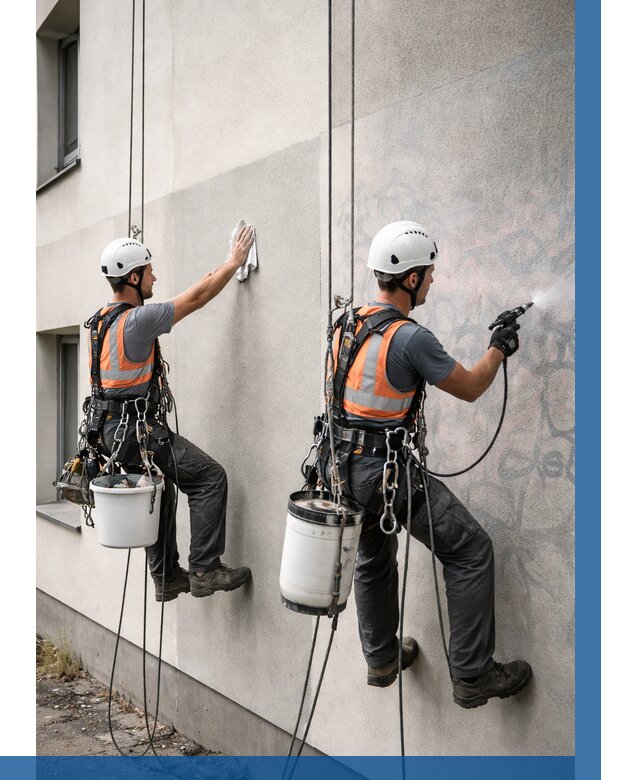 Антиграффити покрытие фасада в Выксе от 622 р. | ВЫСОТНИК-Вкс