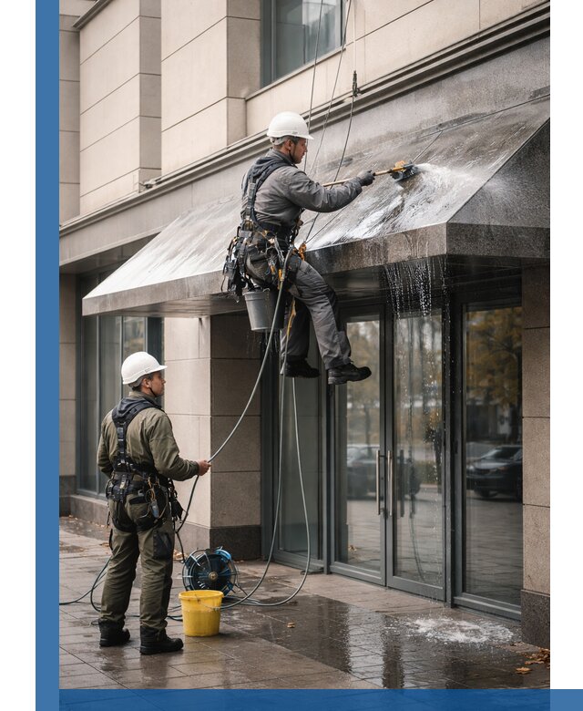 Профессиональная мойка козырьков и навесов в Выксе