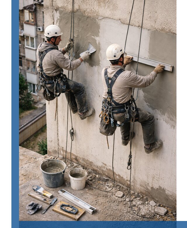 Комплексный ремонт штукатурного фасада с гарантией в Выксе