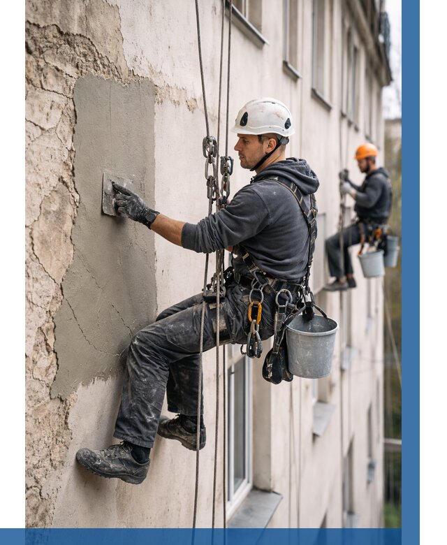 Восстановление штукатурки фасада в Выксе от 1244 р. | ВЫСОТНИК-Вкс