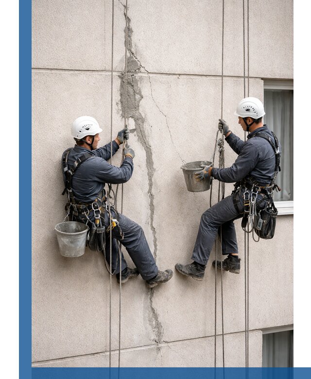 Заделка трещин на фасаде в Выксе с гарантийным ремонтом