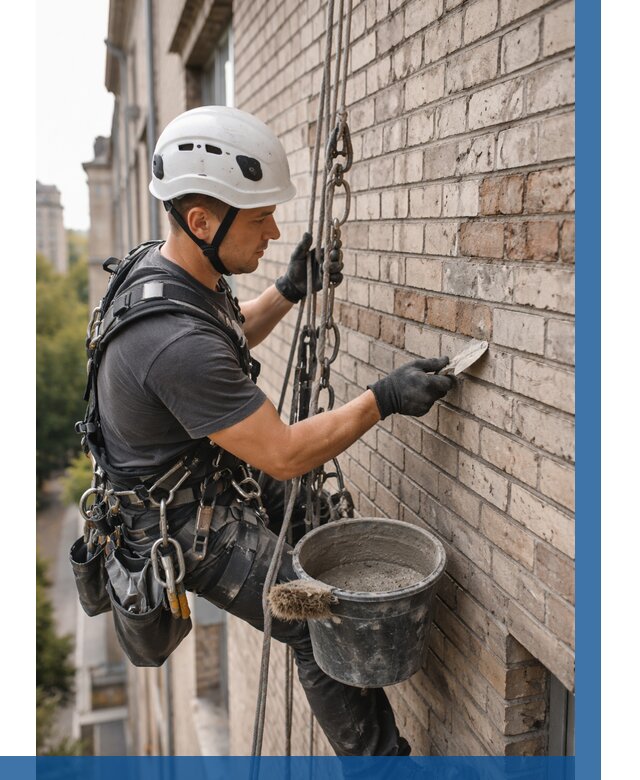 Ремонт кирпичной кладки фасада в Выксе от 1867 р. | ВЫСОТНИК-Вкс