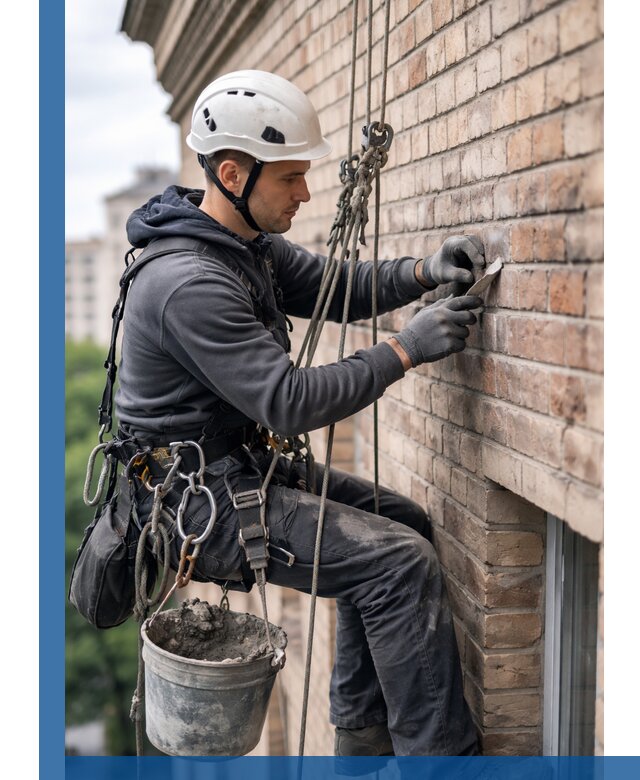 Качественный ремонт кирпичной кладки фасада в Выксе с гарантией