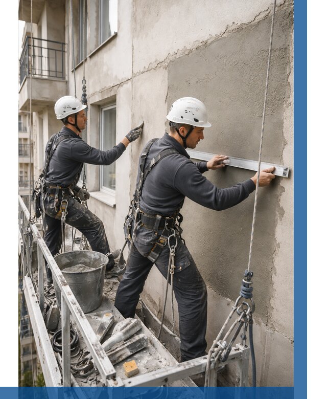 Штукатурка фасада на высоте в Выксе от 933 р. | ВЫСОТНИК-Вкс