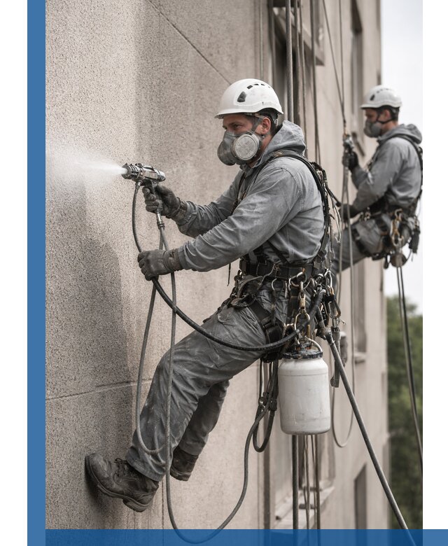 Безвоздушная покраска фасадов зданий в Выксе профессионально