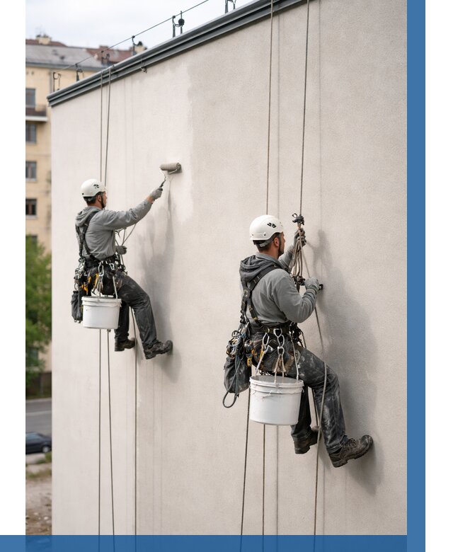 Покраска оштукатуренного фасада в Выксе от 332 р. | ВЫСОТНИК-Вкс