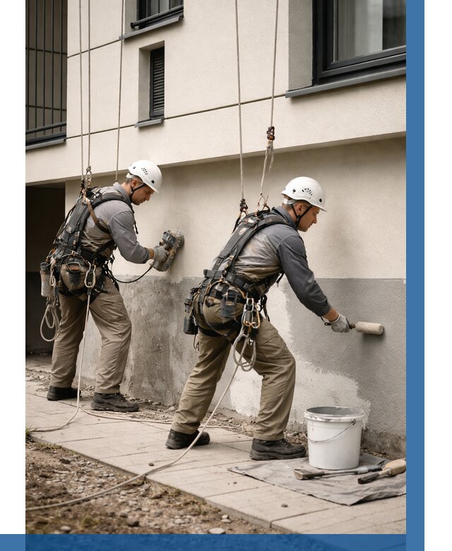 Окраска цоколя здания в Выксе от 467 р. под ключ | ВЫСОТНИК-Вкс