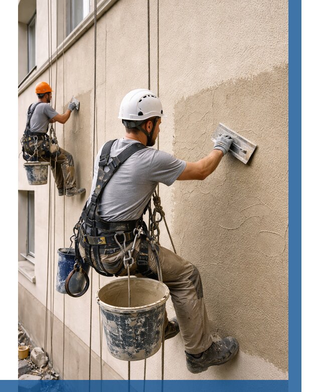 Декоративная штукатурка фасада в Выксе от 1244 р. | ВЫСОТНИК-Вкс