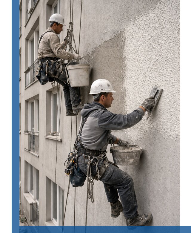 Нанесение декоративной штукатурки короед на фасад в Выксе