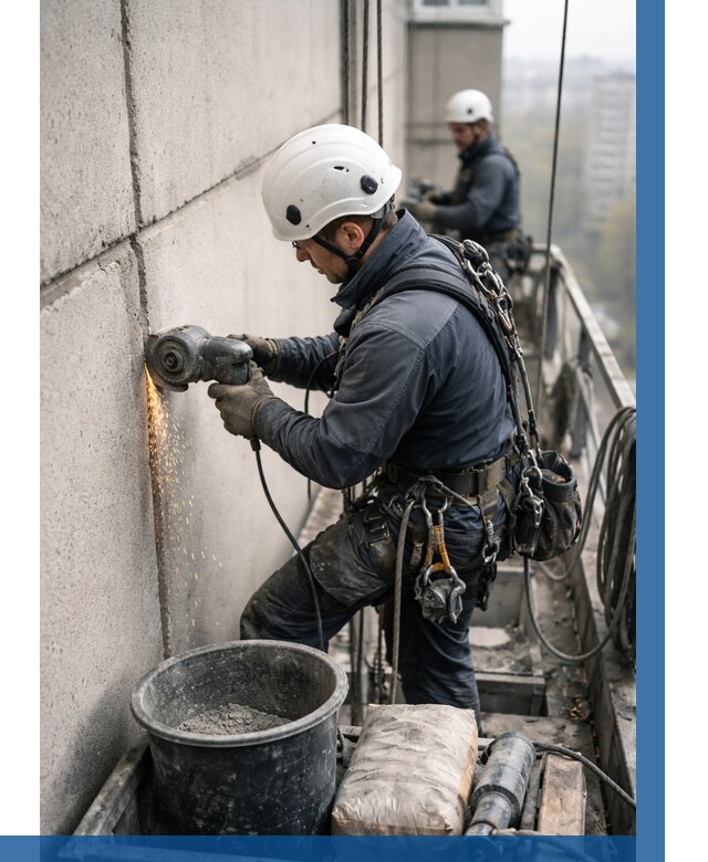 Штробление межпанельных швов в Выксе от 1244 р. | ВЫСОТНИК-Вкс