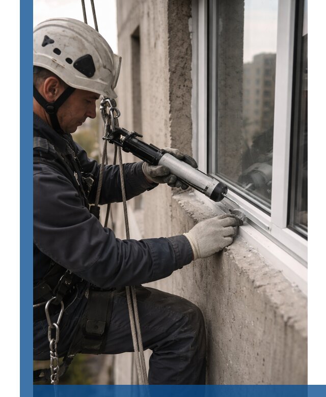 Герметизация оконных швов снаружи в Выксе профессионально