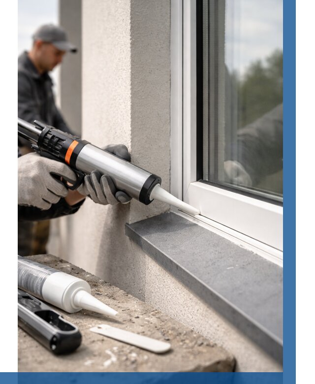 Герметизация монтажных швов окон в Выксе от 674 р. | ВЫСОТНИК-Вкс