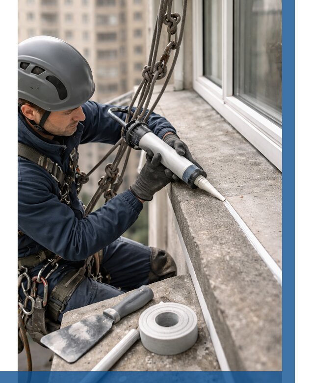 Герметизация балконного козырька в Выксе от 4667 р. | ВЫСОТНИК-Вкс