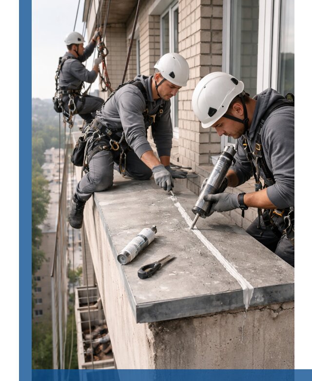 Герметизация балконного козырька в Выксе профессионально