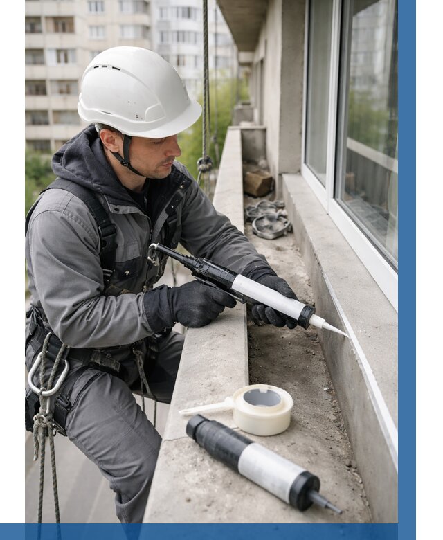 Герметизация швов лоджии в Выксе от 4667 р. | ВЫСОТНИК-Вкс