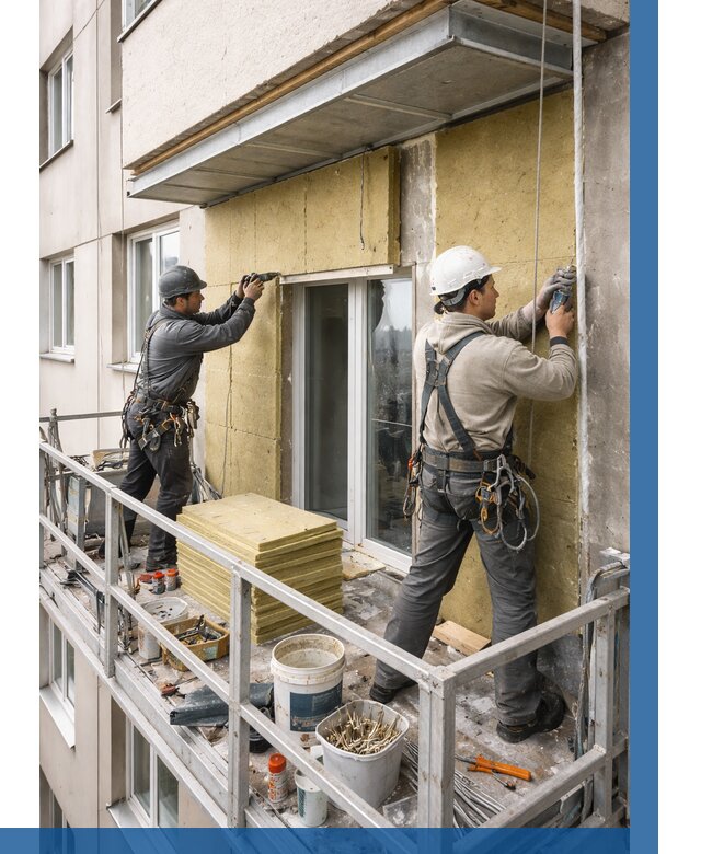 Утепление балкона снаружи в Выксе от 1659 р. под ключ ВЫСОТНИК-Вкс