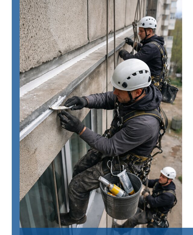 Герметизация примыкания балкона в Выксе под ключ с гарантией