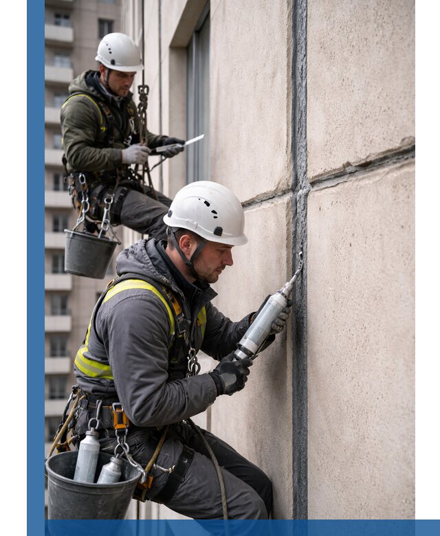 Герметизация деформационных швов фасада в Выксе качественно