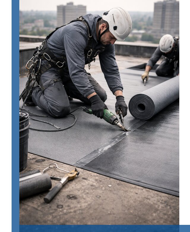Ремонт мягкой кровли в Выксе с выездом промальпинистов