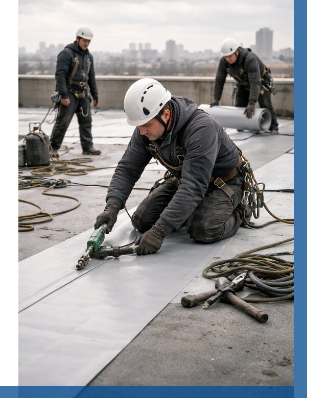 Ремонт мембранной кровли в Выксе от 1867 р./м2 | ВЫСОТНИК-Вкс