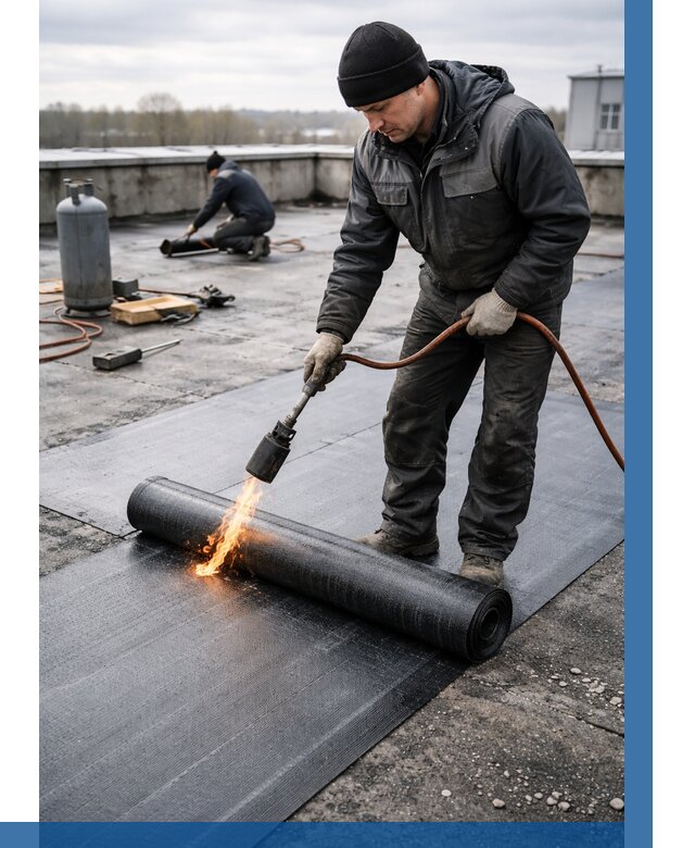 Ремонт наплавляемой кровли в Выксе от 726 р. | ВЫСОТНИК-Вкс