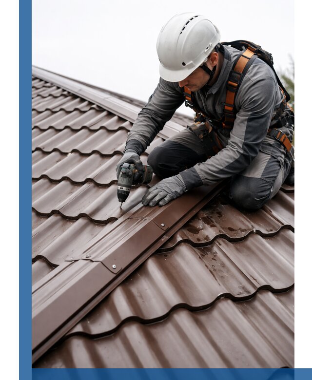 Ремонт металлочерепицы на крыше в Выксе профессионально