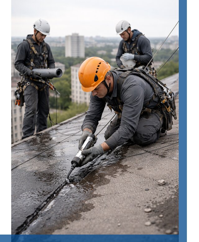 Устранение протечек кровли в Выксе от 12444 р. | ВЫСОТНИК-Вкс