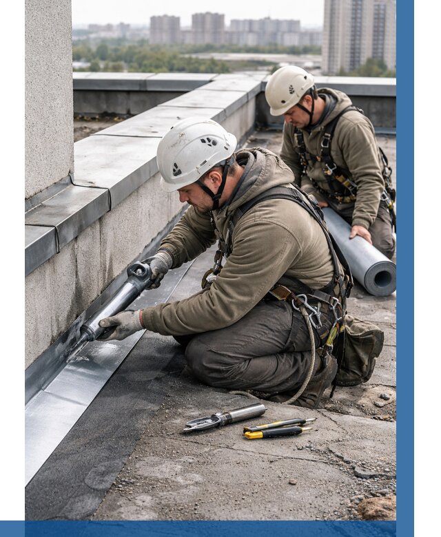 Ремонт кровельных примыканий в Выксе от 1244 р. | ВЫСОТНИК-Вкс