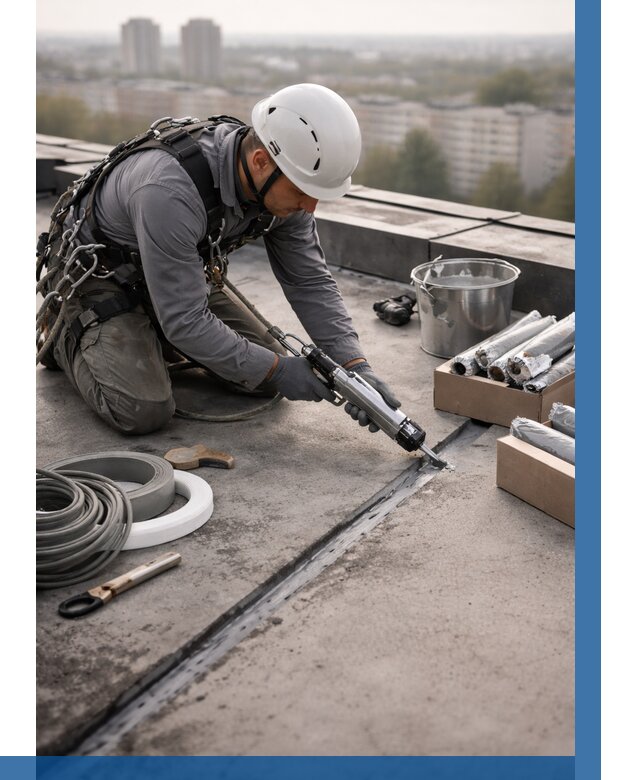 Герметизация швов кровли в Выксе от 467 р./м2 | ВЫСОТНИК-Вкс