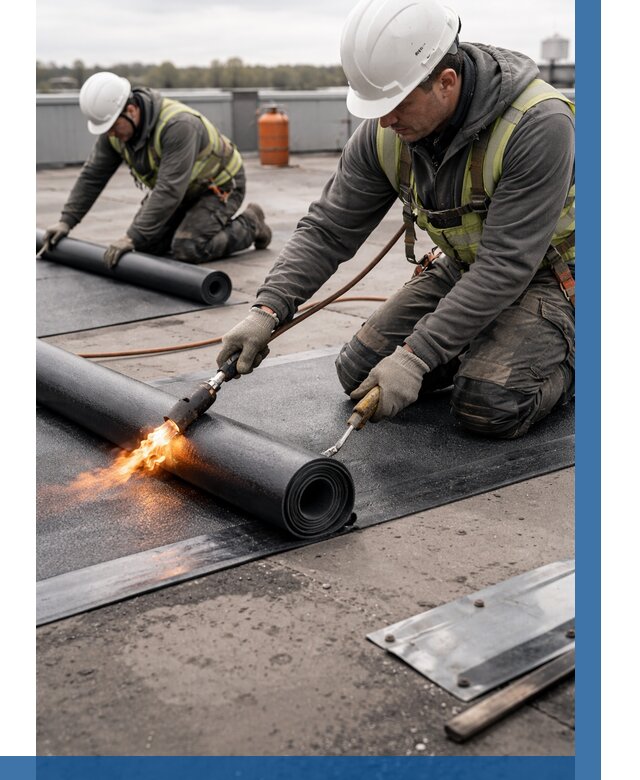 Монтаж наплавляемой кровли в Выксе от 881 р. — ВЫСОТНИК-Вкс