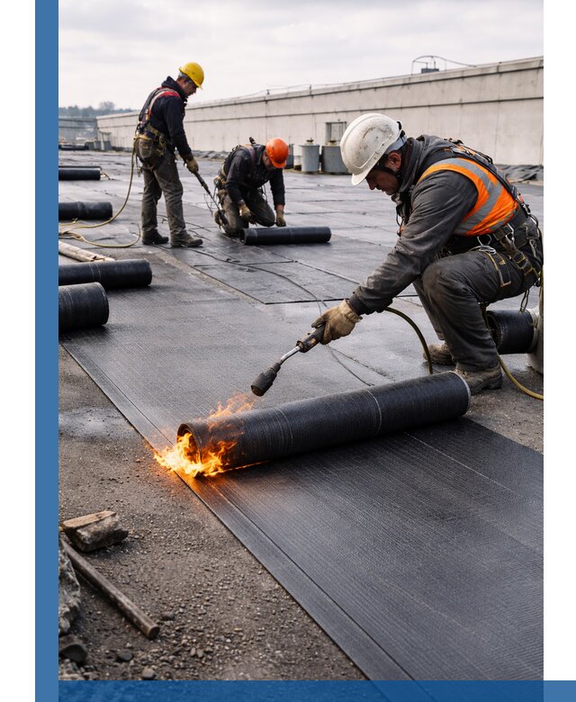 Монтаж наплавляемой кровли в Выксе профессионально