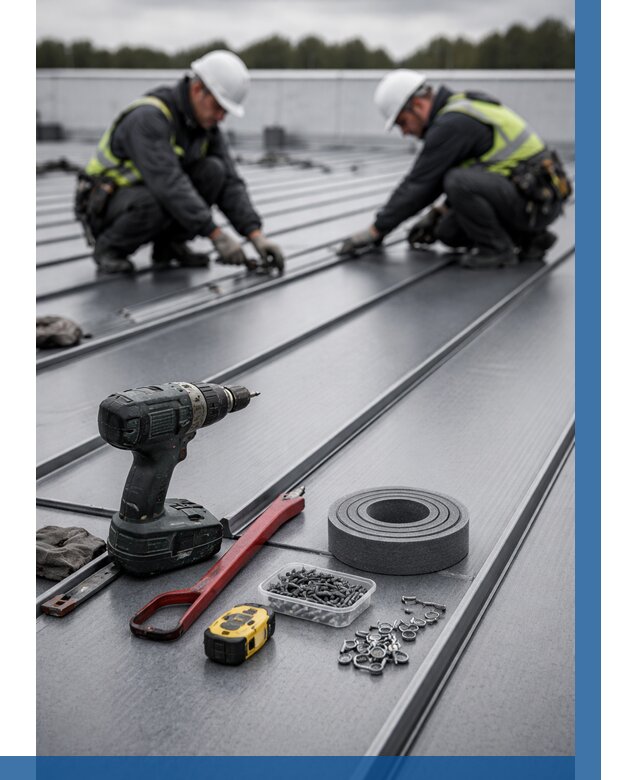 Монтаж фальцевой кровли в Выксе от 1867 р. | ВЫСОТНИК-Вкс