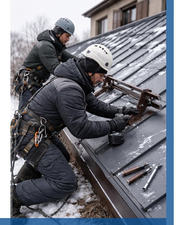 Монтаж снегозадержателей в Выксе от 467 р. | ВЫСОТНИК-Вкс