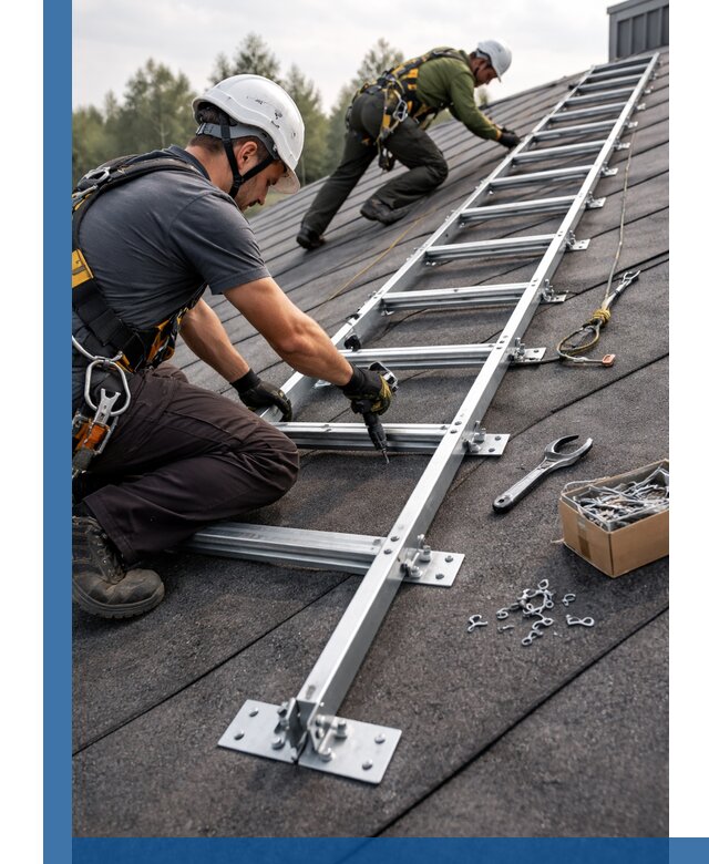 Профессиональный монтаж кровельной лестницы в Выксе под ключ