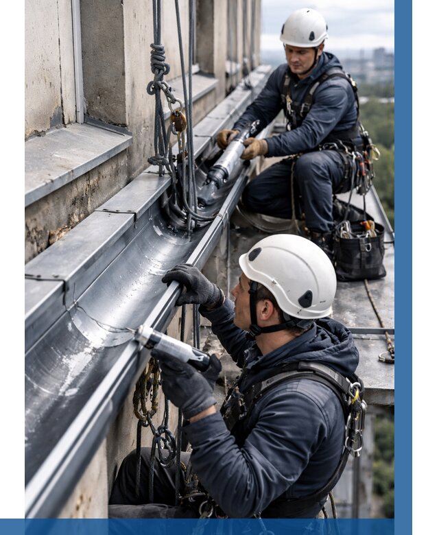 Ремонт водосточных желобов в Выксе от 6741 р. | ВЫСОТНИК-Вкс