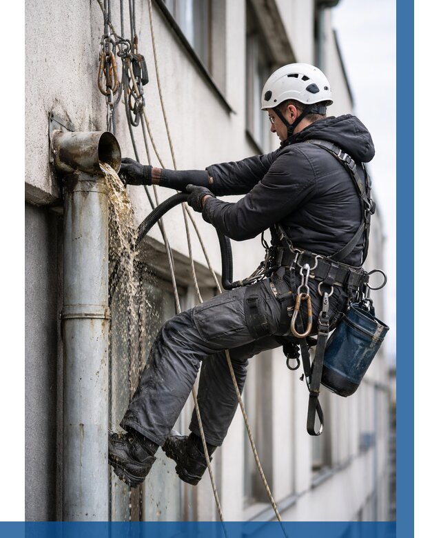 Прочистка водосточных труб в Выксе от 3630 р. | ВЫСОТНИК-Вкс