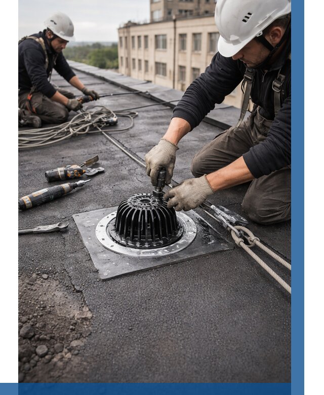 Установка водосточных воронок в Выксе цена от 3630 р. | ВЫСОТНИК-Вкс