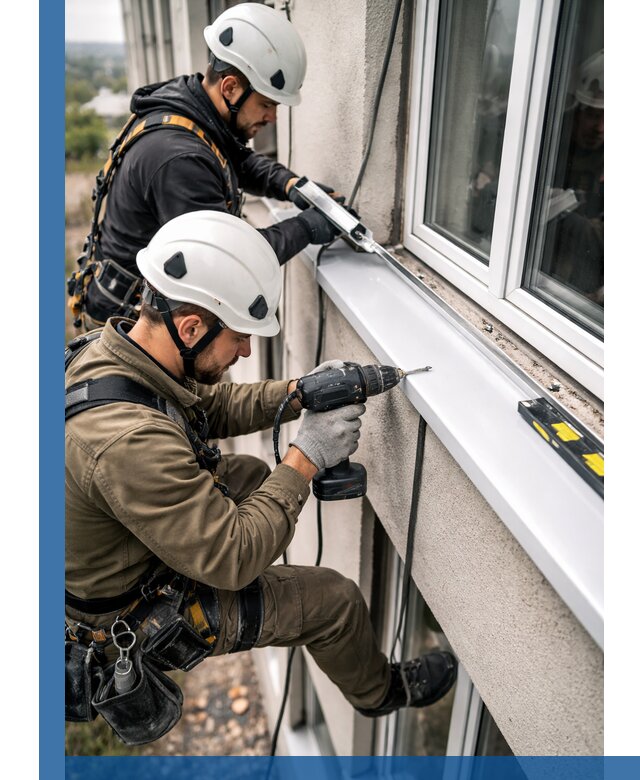 Профессиональный монтаж оконных отливов и отведения воды в Выксе