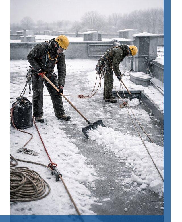 Очистка крыши от снега в Выксе от 7778 р. | ВЫСОТНИК-Вкс