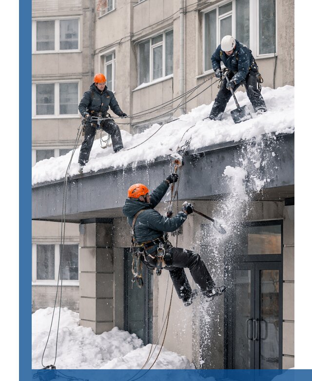 Безопасная очистка навесов от снега в Выксе круглогодично