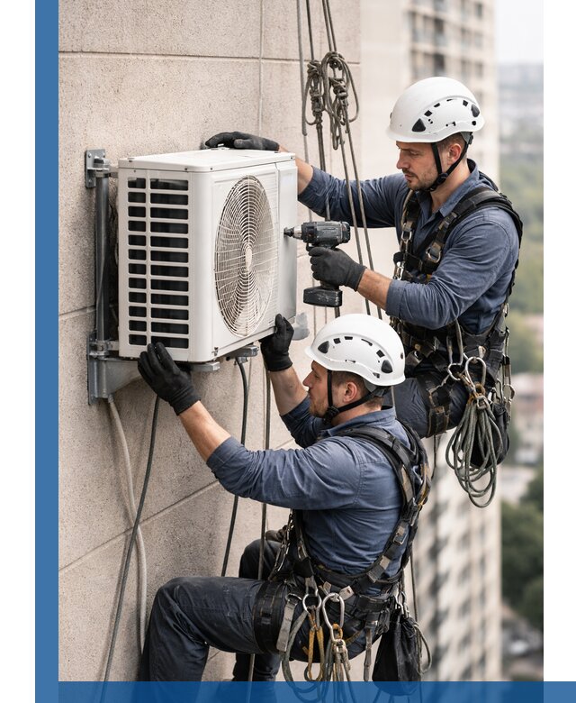 Монтаж внешнего блока кондиционера в Выксе установка и крепление