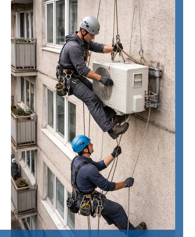 Перенос внешнего блока кондиционера в Выксе от 9333 р.| ВЫСОТНИК-Вкс