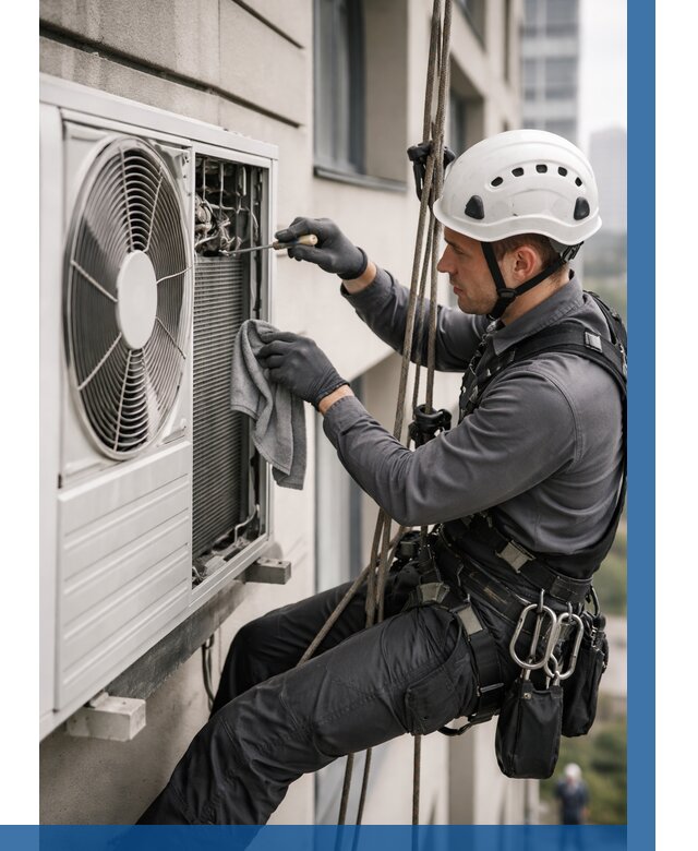 Обслуживание внешнего блока кондиционера в Выксе от 2800 р.ВЫСОТНИК-Вкс