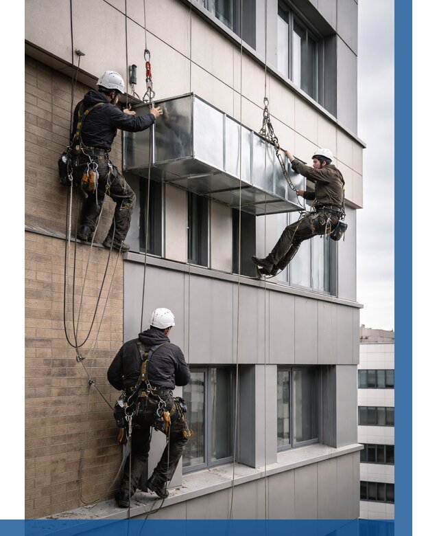 Монтаж воздуховодов на фасаде в Выксе от 1556 р. | ВЫСОТНИК-Вкс