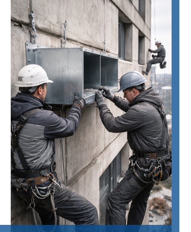 Монтаж вентиляционных коробов в Выксе от 3111 р. | ВЫСОТНИК-Вкс